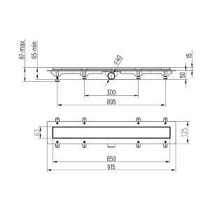 Душевой лоток PAINI Line CH850L 85 хром купить в интернет-магазине Sanbest