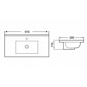 Раковина врезная WeltWasser SK DEILBACH 7517-  90 купить в интернет-магазине Sanbest