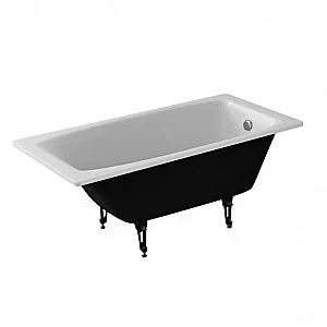 Ванна чугунная Delice Repos Comfort DLR220508RB-AS 170х70 белая с черными матовыми ручками купить в интернет-магазине Sanbest