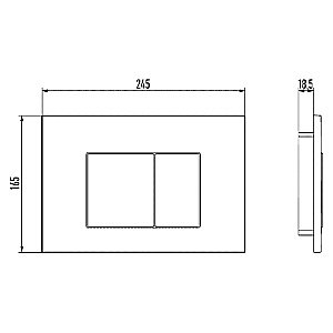 Кнопка для инсталляции Jacob Delafon E38065-CP хром купить в интернет-магазине сантехники Sanbest