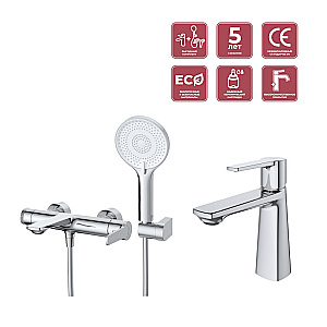 Набор смесителей Cezares LUX LUX-VD/LS-01 хром купить в интернет-магазине сантехники Sanbest