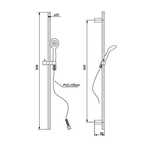 Душевой гарнитур PAINI Bergamo BRCR121L9 хром купить в интернет-магазине сантехники Sanbest