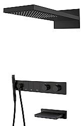 Душевая система Boheme Zodiac 133-2-B черная матовая купить в интернет-магазине сантехники Sanbest