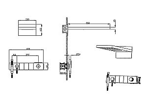 Душевая система Boheme ZODIAC 132-2-MG матовое золото купить в интернет-магазине сантехники Sanbest