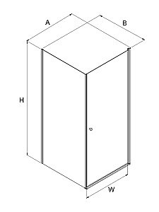 Душевой уголок NEW TRENDY SUPERIA K-0798 80 x90 стекло прозрачное/профиль хром купить в интернет-магазине Sanbest