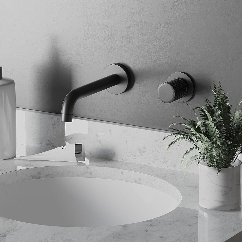 Смеситель для раковины PAINI Cox grip 7GPZ208 черный матовый купить в интернет-магазине сантехники Sanbest