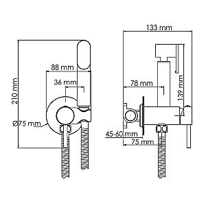 Гигиенический душ со смесителем WasserKraft A70338 купить в интернет-магазине сантехники Sanbest