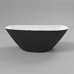 Ванна WhiteCross Topaz 170x80 черный/белый матовый купить в интернет-магазине Sanbest