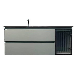 Тумба с раковиной Orans 2055120L2GC 120 серо-зеленая матовая для ванной в интернет-магазине Sanbest