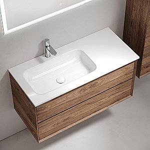 Тумба с раковиной Sancos Marmi 2.0 MR2.0100LECH дуб чарльстон для ванной в интернет-магазине Sanbest