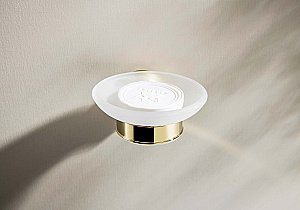 Мыльница Aquatek Классик AQ4503PG стекло матовое/золото полированное купить в интернет-магазине сантехники Sanbest