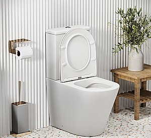 Унитаз Grossman Color GR-4480MS безободковый, с крышкой микролифт, с бачком, белый матовый купить в интернет-магазине Sanbest