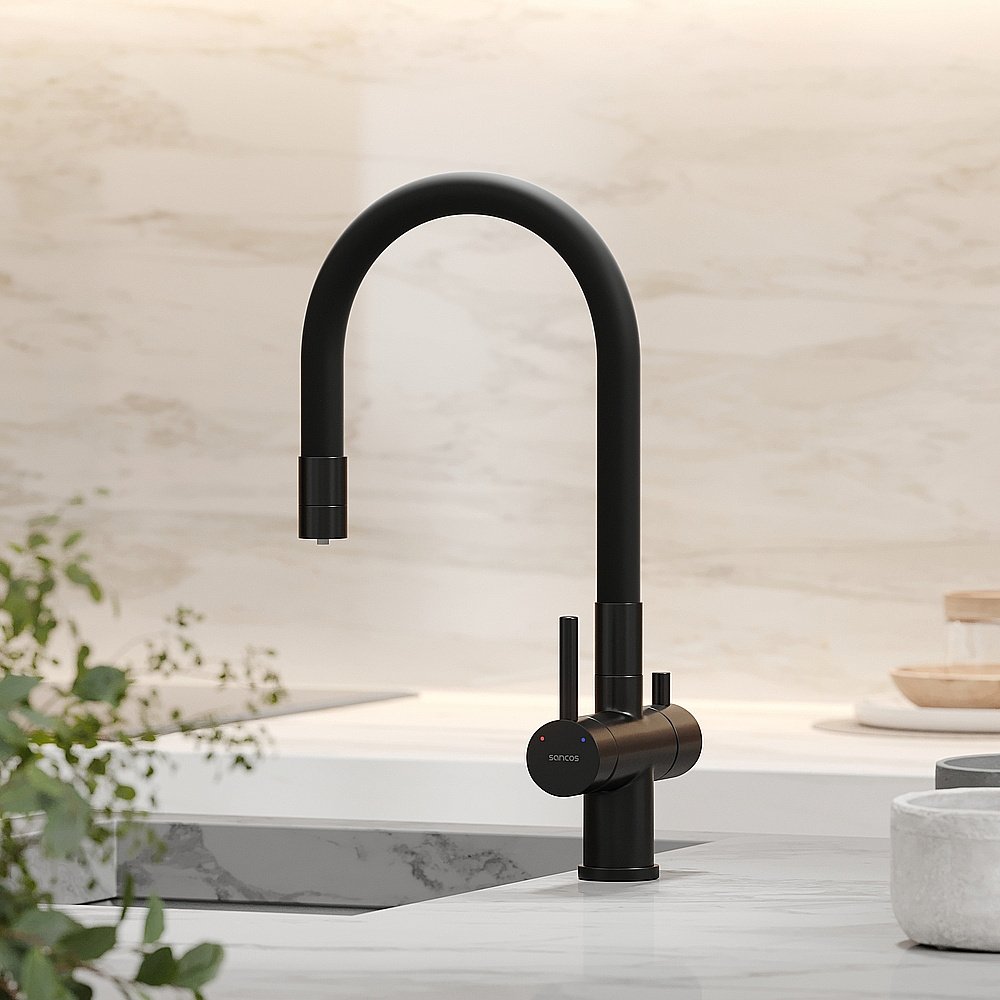 Смеситель для кухни Sancos Lucia SC4004MB черный матовый купить в интернет-магазине сантехники Sanbest