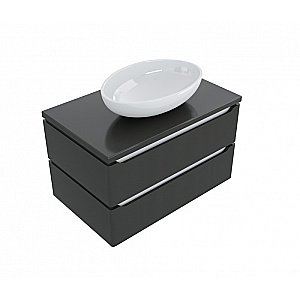 Тумба с раковиной Mixline Виктория 80 547206 графит для ванной в интернет-магазине Sanbest