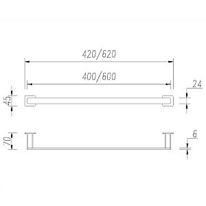 Полотенцедержатель  OMNIRES NELSON NL80214BL купить в интернет-магазине сантехники Sanbest