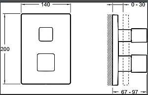 Встраиваемый смеситель для душа Jacob Delafon MODULO E98729-CP купить в интернет-магазине сантехники Sanbest