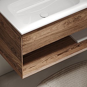 Тумба с раковиной Sancos Marmi 1.0 MR1.0100LECH дуб чарльстон для ванной в интернет-магазине Sanbest