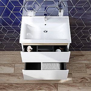 Тумба с раковиной AM.PM X-JOY 65 подвесная,белый глянец для ванной в интернет-магазине Sanbest
