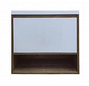 Тумба с раковиной Эстет Monaco Wood 70 подвесная 1 ящик/любой цвет тумбы и раковины под заказ для ванной в интернет-магазине Sanbest