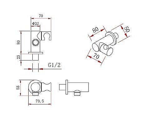 Душевая система Berges VENTAS 73008 черная матовая купить в интернет-магазине сантехники Sanbest