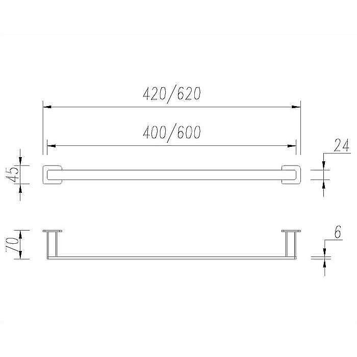 Полотенцедержатель  OMNIRES NELSON NL80214BL купить в интернет-магазине сантехники Sanbest