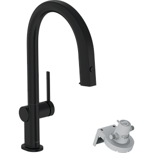 Смеситель для кухни Hansgrohe Aqittura 76803670 черный матовый купить в интернет-магазине сантехники Sanbest