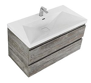 Тумба с раковиной Cezares Molveno 100 Legno Grigio для ванной в интернет-магазине Sanbest