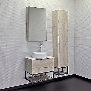 Тумба с раковиной Comforty Порто 00-00011397 60 дуб дымчатый для ванной в интернет-магазине Sanbest