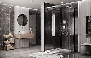 Душевой уголок Ambassador Kingston 14011105 100x100 стекло прозрачное/профиль хром купить в интернет-магазине Sanbest