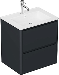 Тумба с раковиной Allen Brau Gravity 60 1.370008.AM антрацит матовый для ванной в интернет-магазине Sanbest