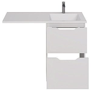 Тумба с  раковиной напольная Dreja BONA 60/120 белый глянец для ванной в интернет-магазине Sanbest