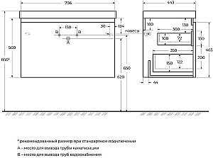 Тумба с раковиной Cezares Giubileo-N 80 GIUBILEO-N-80-1C-SO-TIT-P титан для ванной в интернет-магазине Sanbest