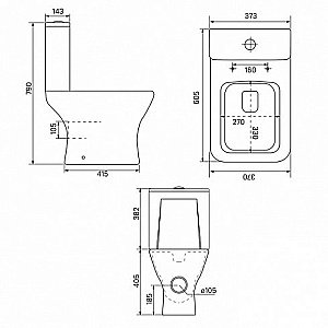 Унитаз-компакт IDDIS Torr TORRDSEi24 безободковый, с бачком, с крышкой микролифт купить в интернет-магазине Sanbest