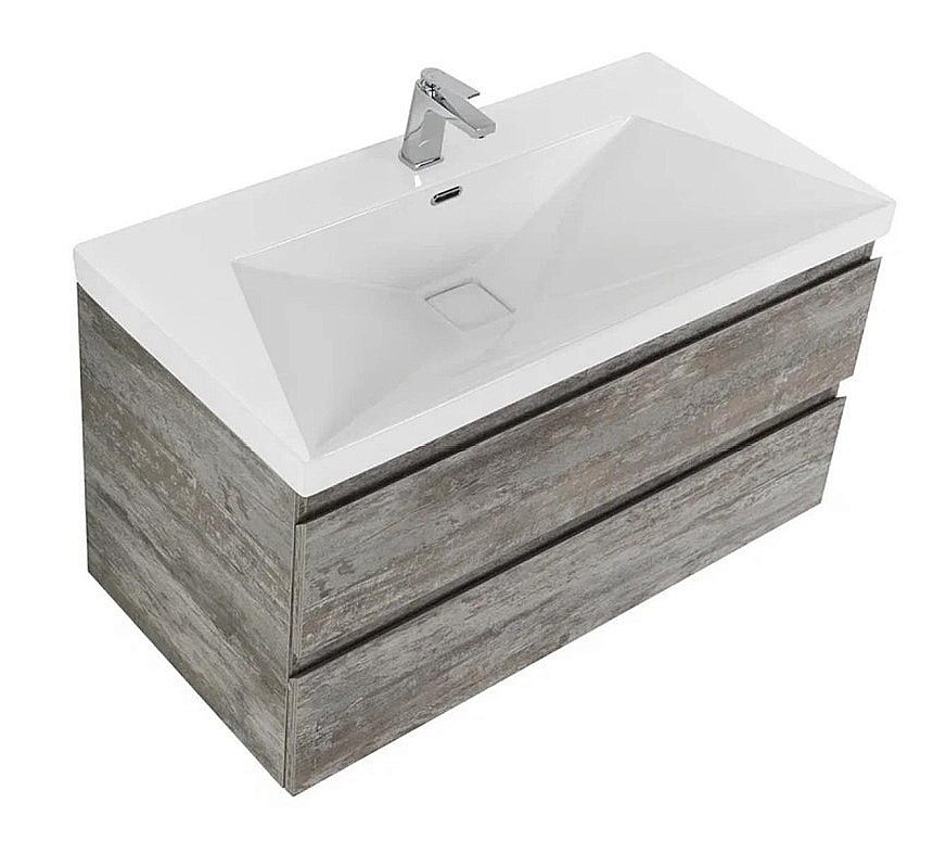 Тумба с раковиной Cezares Molveno 100 Legno Grigio для ванной в интернет-магазине Sanbest