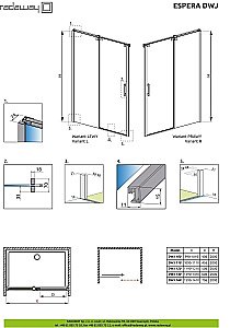 Душевая дверь Radaway Espera DWJ 120 купить в интернет-магазине Sanbest
