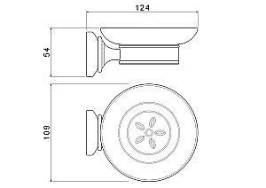 Мыльница Aquatek Классик AQ4503MB стекло матовое/черная матовая купить в интернет-магазине сантехники Sanbest