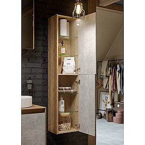 Пенал Aqwella Mobi 36,5 MOB0535W белый для ванной в интернет-магазине сантехники Sanbest