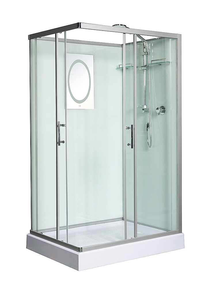 Душевая кабина WeltWasser WW500 LAINE XL 1201 профиль матовый хром/стекло прозрачное купить в интернет-магазине Sanbest