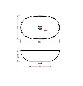 Раковина ARTCERAM WASHBASINS LCL002 01 00 bi 70 купить в интернет-магазине Sanbest