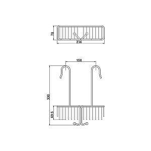 Полка Veragio Basket VR.GFT-9090.BR купить в интернет-магазине сантехники Sanbest