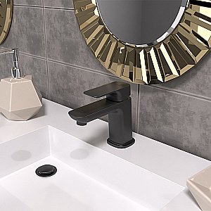 Смеситель для раковины PAINI Nove 09PZ211MESR черный матовый купить в интернет-магазине сантехники Sanbest