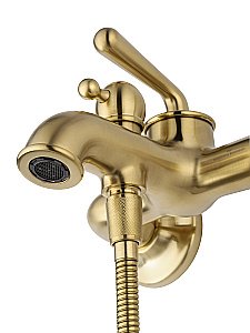 Смеситель для ванны с душем WONZON & WOGHAND STEAM, Брашированное золото (WW-88639008-BG) купить в интернет-магазине сантехники Sanbest