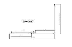 Душевой уголок Vincea DICE VSR-4D8012CLB 120x80 стекло прозрачное/профиль черный купить в интернет-магазине Sanbest