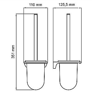 Ершик для унитаза WasserKRAFT Elbe K-7227 купить в интернет-магазине сантехники Sanbest