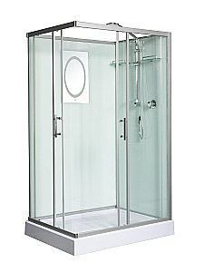 Душевая кабина WeltWasser WW500 LAINE XL 1201 профиль матовый хром/стекло прозрачное купить в интернет-магазине Sanbest