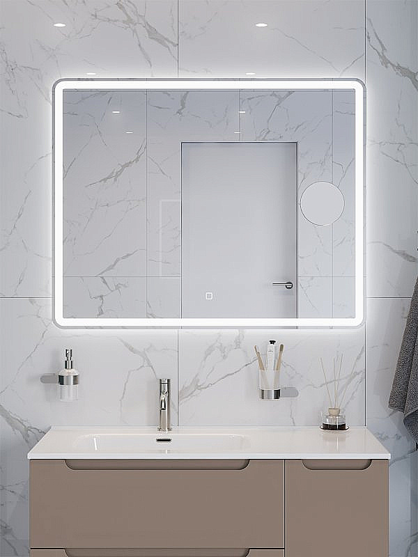 Зеркало BelBagno SPC-MAR-1000-800-LED-TCH-LNZ в ванную от интернет-магазине сантехники Sanbest