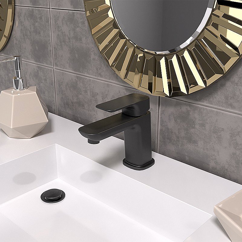 Смеситель для раковины PAINI Nove 09PZ211MESR черный матовый купить в интернет-магазине сантехники Sanbest