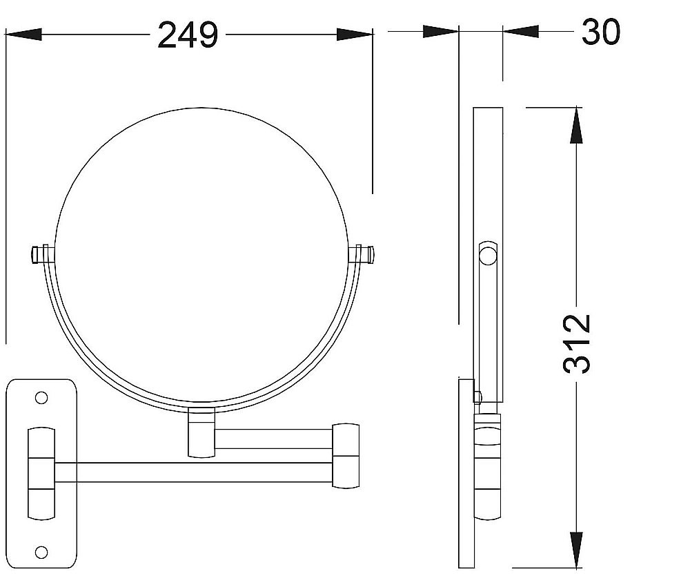 Зеркало косметическое Timo Selene 17076/17 купить в интернет-магазине сантехники Sanbest