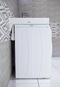 Раковина на стиральную машину Paulmark Winken 59 PM740431 белая купить в интернет-магазине Sanbest