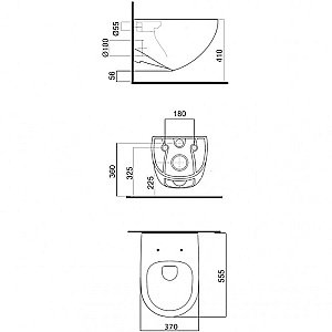 Унитаз Pestan Fluenta 40006661B безободковый купить в интернет-магазине Sanbest
